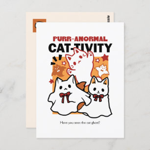 Gesponnen-anormale Cat-tivity Schattige Halloween Briefkaart