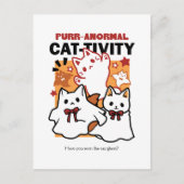 Gesponnen-anormale Cat-tivity Schattige Halloween  Briefkaart (Voorkant)