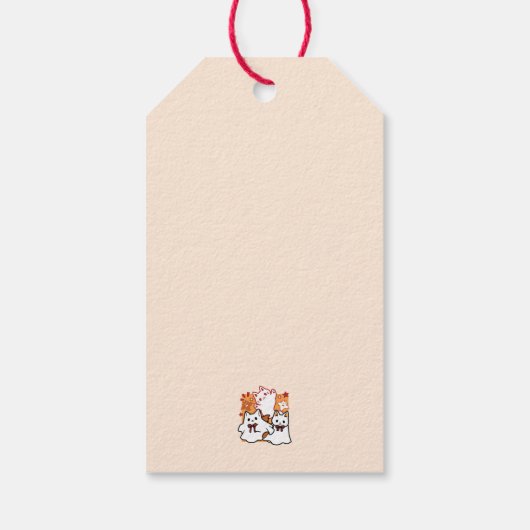 Gesponnen-anormale Cat-tivity Schattige Halloween  Cadeaulabel (Achterkant)