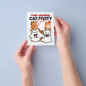Gesponnen-anormale Cat-tivity Schattige Halloween  Flyer (Hand)