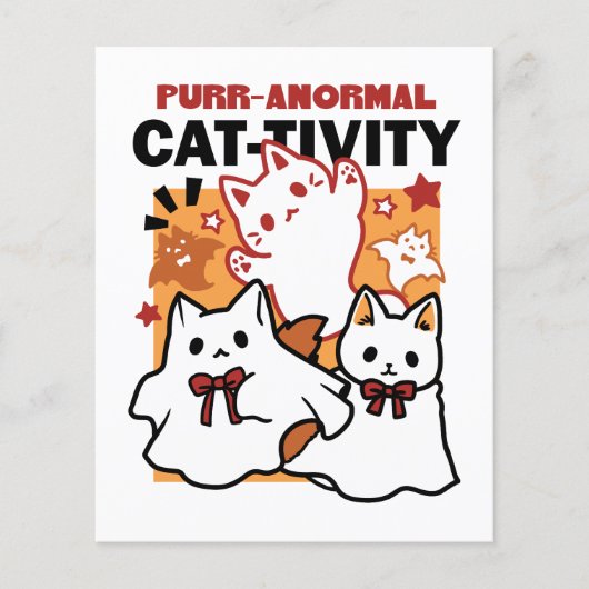 Gesponnen-anormale Cat-tivity Schattige Halloween  Flyer (Voorkant)