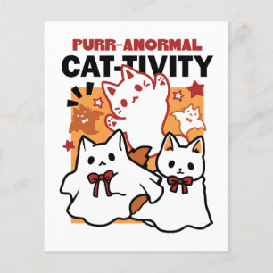 Gesponnen-anormale Cat-tivity Schattige Halloween  Flyer