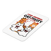 Gesponnen-anormale Cat-tivity Schattige Halloween Magneet (Linkerzijde)