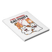 Gesponnen-anormale Cat-tivity Schattige Halloween  Notitieblok (Schuin)