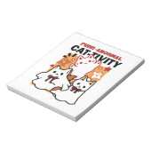 Gesponnen-anormale Cat-tivity Schattige Halloween  Notitieblok (Linkerzijde)