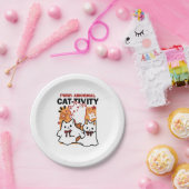 Gesponnen-anormale Cat-tivity Schattige Halloween  Papieren Bordje (Feest)
