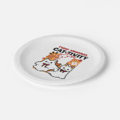 Gesponnen-anormale Cat-tivity Schattige Halloween  Papieren Bordje (Gekanteld)