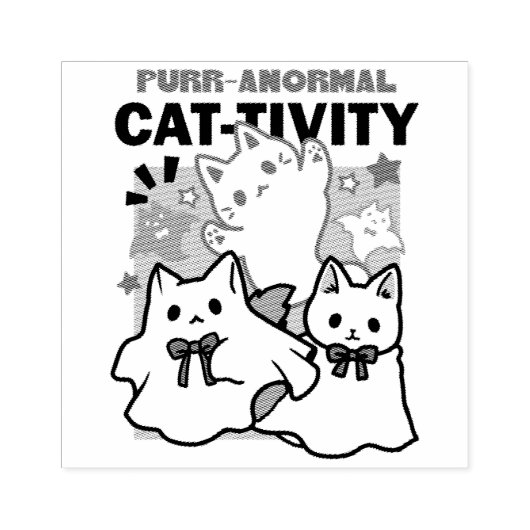 Gesponnen-anormale Cat-tivity Schattige Halloween  Rubberstempel (Afrduk)