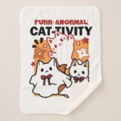 Gesponnen-anormale Cat-tivity Schattige Halloween  Sherpa Deken (Voorkant)