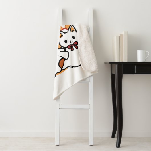 Gesponnen-anormale Cat-tivity Schattige Halloween  Sherpa Deken (In situ)