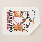 Gesponnen-anormale Cat-tivity Schattige Halloween  Sherpa Deken (Voorkant (horizontaal))