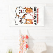 Gesponnen-anormale Cat-tivity Schattige Halloween  Spandoek (Insitu)