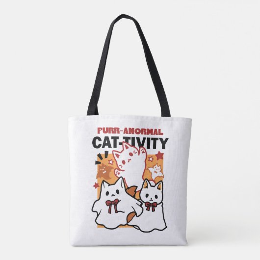 Gesponnen-anormale Cat-tivity Schattige Halloween  Tote Bag (Achterkant)