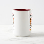 Gesponnen-anormale Cat-tivity Schattige Halloween  Tweekleurige Koffiemok (Center)