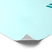 Gesponnen blauw-groen Abstract Kat Posters (Hoek)