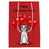 Gesponnen Cat Valentijn Med Gift Bag Medium Cadeauzakje (Achterkant)