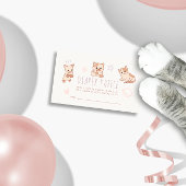 Gesponnen-effect Baby shower Katten Luier Raffle T Informatiekaartje