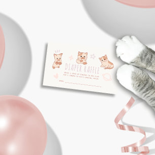 Gesponnen-effect Baby shower Katten Luier Raffle T Informatiekaartje