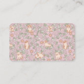 Gesponnen-effect Baby shower Katten Luier Raffle T Informatiekaartje (Achterkant)