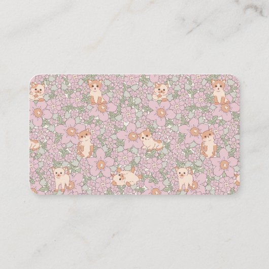 Gesponnen-effect Baby shower Katten Luier Raffle T Informatiekaartje (Achterkant)