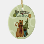 Gesponnen-effect kat kerst ornament (Rechts)