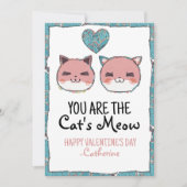 Gesponnen-effect Liefde Kat's Miauw Valentijnsdag Feestdagenkaart (Voorkant)