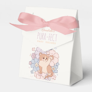Gesponnen-effect Schattige Cats Floral Meisje Baby Bedankdoosjes