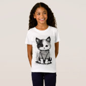 Gesponnen-effect T - shirts voor kattenliefhebbers (Voorkant volledig)