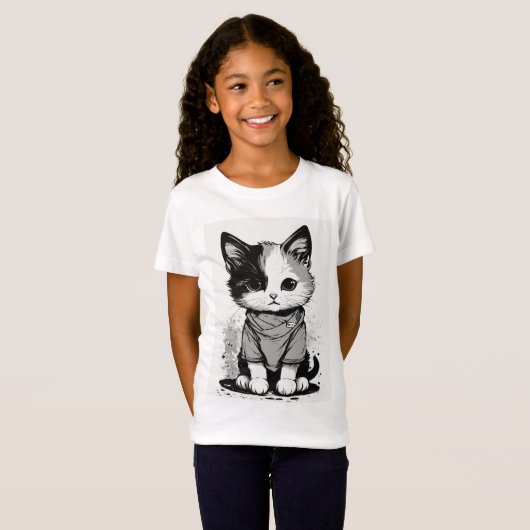 Gesponnen-effect T - shirts voor kattenliefhebbers (Voorkant volledig)