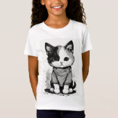 Gesponnen-effect T - shirts voor kattenliefhebbers (Voorkant)