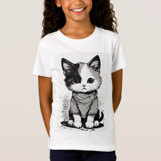 Gesponnen-effect T - shirts voor kattenliefhebbers (Voorkant)