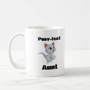 Gesponnen-effect tante, grappige kattenliefhebber koffiemok