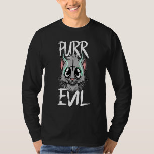 Gesponnen Evil - Satanic Cat Satan Atheïst Demonic T-shirt