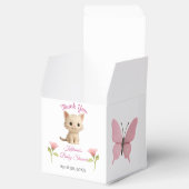 Gesponnen-fect Baby Girl Kitten Baby shower Bedankdoosjes (Geopend)