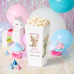 Gesponnen-fect Baby Girl Kitten Baby shower Bedankdoosjes