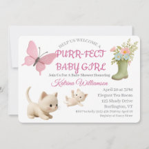 Gesponnen-fect Baby Girl Kitten Baby shower