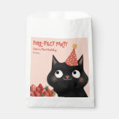 Gesponnen-fect Black Kitten Pink Kinder Verjaardag Bedankzakje (Voorkant)