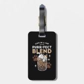 Gesponnen-fect Blend: Koffieontwerp voor Kat & Kof Bagagelabel (Achterkant verticaal)