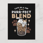 Gesponnen-fect Blend: Koffieontwerp voor Kat & Kof Briefkaart (Voorkant)