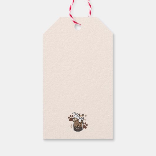 Gesponnen-fect Blend: Koffieontwerp voor Kat & Kof Cadeaulabel (Achterkant)