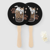 Gesponnen-fect Blend: Koffieontwerp voor Kat & Kof Handwaaier (Voorkant en achterkant)