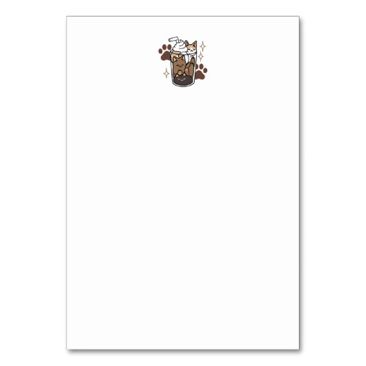 Gesponnen-fect Blend: Koffieontwerp voor Kat & Kof Kaart (Achterkant)