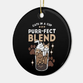 Gesponnen-fect Blend: Koffieontwerp voor Kat & Kof Keramisch Ornament (Links)