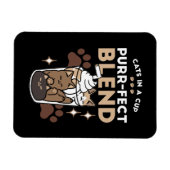 Gesponnen-fect Blend: Koffieontwerp voor Kat & Kof Magneet (Horizontaal)