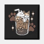 Gesponnen-fect Blend: Koffieontwerp voor Kat & Kof Magneet (Voorkant)