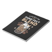 Gesponnen-fect Blend: Koffieontwerp voor Kat & Kof Notitieblok (Linkerzijde)