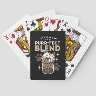 Gesponnen-fect Blend: Koffieontwerp voor Kat & Kof Pokerkaarten