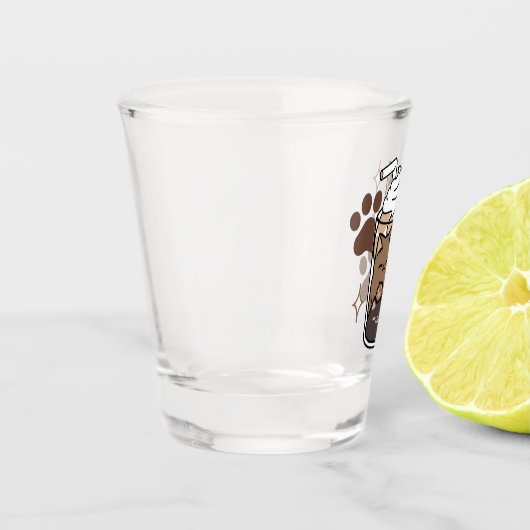 Gesponnen-fect Blend: Koffieontwerp voor Kat & Kof Shot Glas (Links)