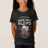 Gesponnen-fect Blend: Koffieontwerp voor Kat & Kof T-shirt (Voorkant)