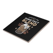 Gesponnen-fect Blend: Koffieontwerp voor Kat & Kof Tegeltje (Zijkant)